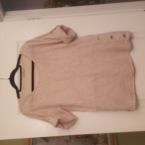 Linen shirt(medium), made in Italy (Lungo L'Arno) with 3/4 length sleeve.
